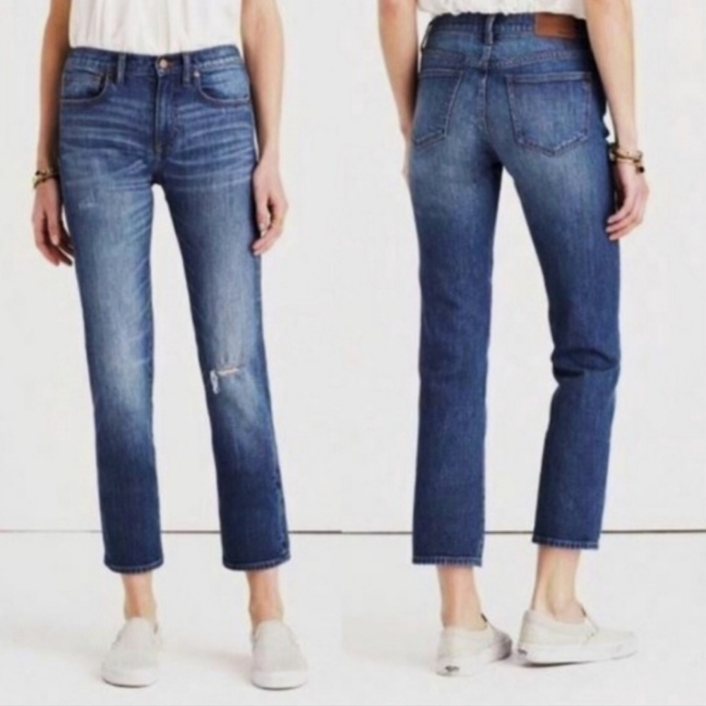 Lila Ryan Cortland Distressed Cropped Jeans Size 27